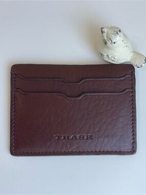 TRASK Genuine Leather ID Card Case